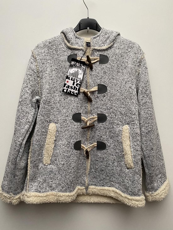 Cardigan chaud en laine pour enfant - gris clair - 14 ans