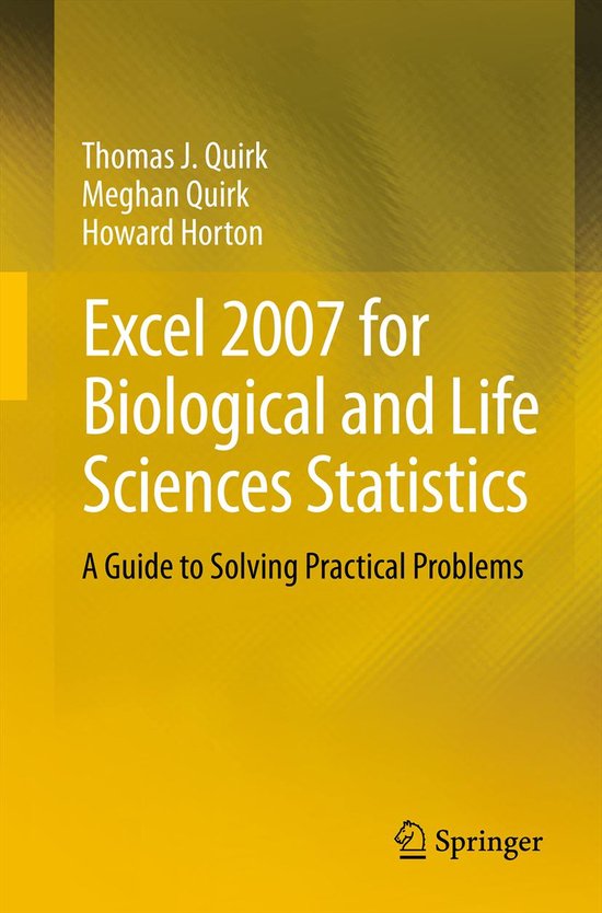 Excel 2007 For Biological And Life Sciences Statistics - cover