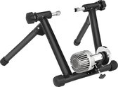 iBello rollentrainer fluid fietstrainer fietsweerstandstrainer met ruisonderdrukkend wiel thuistraining zwart