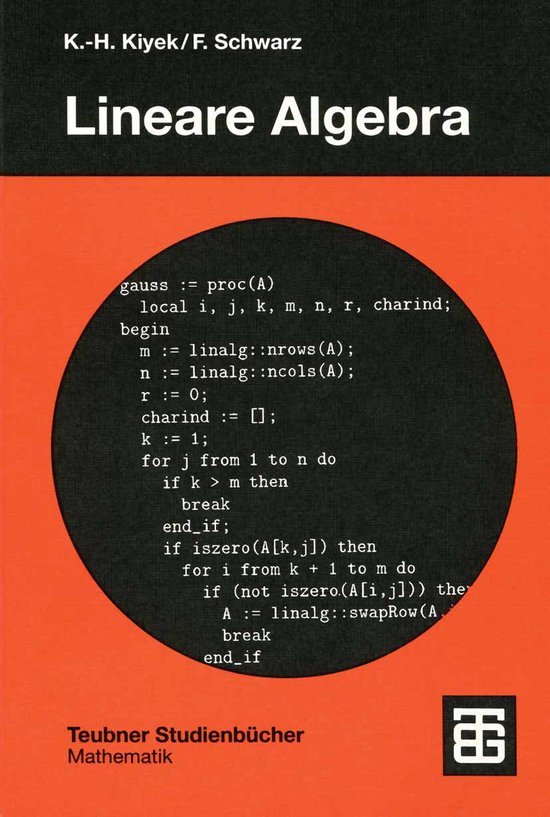 Lineare Algebra | 9783519023906 | Karl-Heinz Kiyek | Boeken | bol