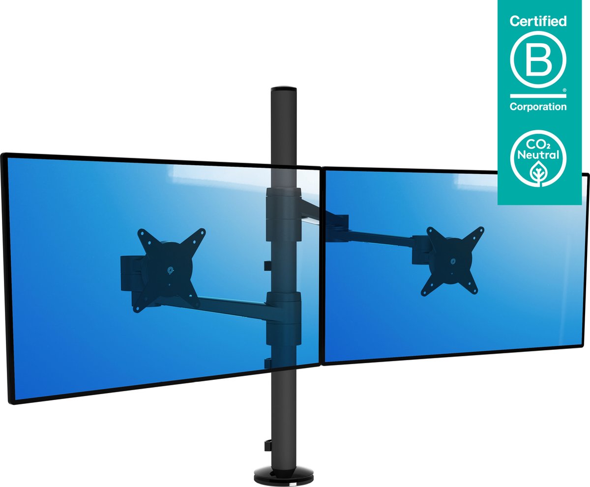 Dataflex ViewLite Monitorarm 2 monitoren 143 Zwart