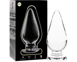NEBULA SERIES BY IBIZA™ - MODEL 4 | ANAL PLUG BOROSILICATE GLASS 11 X 5 CM CLEAR | BUTTPLUG | SEX TOYS VOOR MANNEN | SEX TOYS VOOR VROUWEN