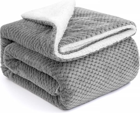 VOXO Luxe Sherpa Fleece Deken Super Zacht, Warm En Donzig Plaid Voor Op De Bank Bed Of Woonkamer Decoratie 160 X 200
