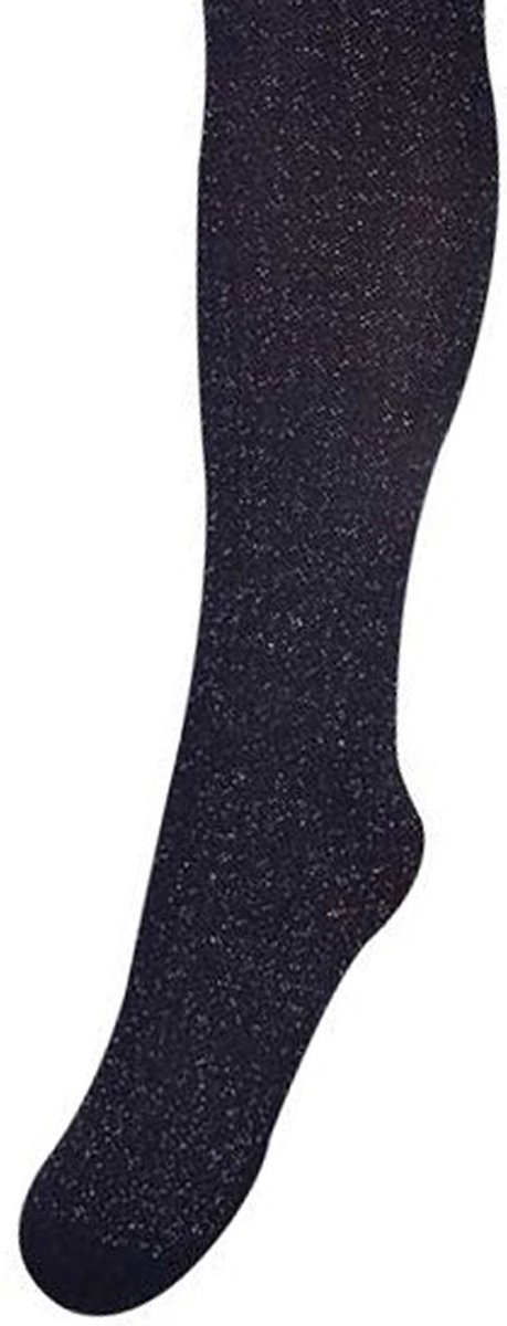 Glitterpanty Meisjes - Zwart & Multicolour Lurex Metaalgaren - 60DEN - Microvezel-104/110