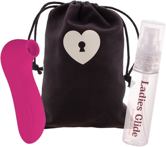 Zuigvibrator met Ladies Glide Glijmiddel en Massagemiddel 2 in 1 - Wenly Roze - Inclusief Toybag - Luchtdruk vibrator - Vibrator voor vrouwen - Dames vibrator - Sextoys voor vrouwen - Intense vibrator