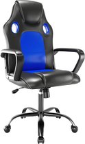 Gaming stoel Bureaustoel Draaistoel Computerstoel Werkstoel Bureaustoel Ergonomische stoel Racestoel Lederen stoel PC-gamingstoel (Blauw)