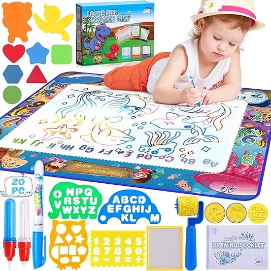 Tapis de coloriage, jouets pour enfants Grand tapis de peinture à l'eau,  tout-petits Doodle