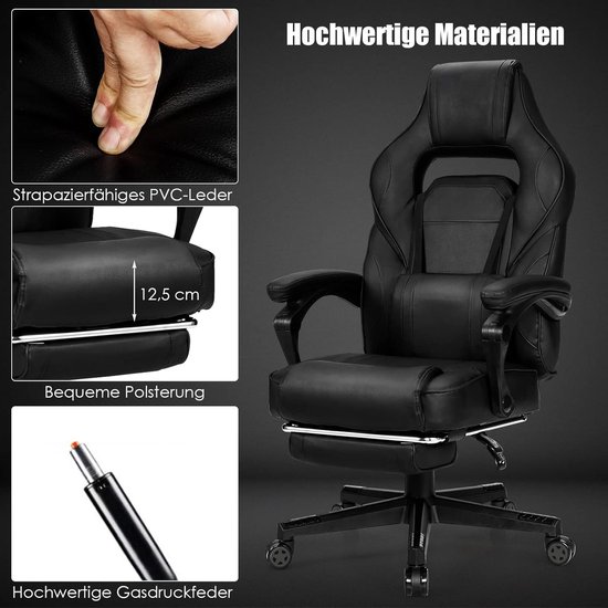 Gamingstoel Met Voetensteun Groot, Computerstoel For Zware Mensen Grote En Lange Gamestoel Ergonomische Bureaustoel For Volwassenen Hoge Rug (Color : D