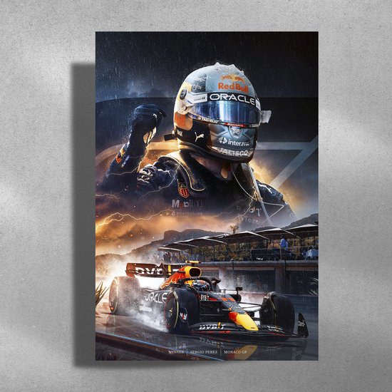 Max Verstappen - Metalen Poster 40x60cm - Monaco GP - Formule1