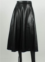 Rok - Leather Look - Zwart - Maat M (38)
