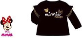 Disney Minnie Mouse Baby Shirt - Lange Mouw - Zwart/Goud - Maat 86 (Tot 24 Maanden)