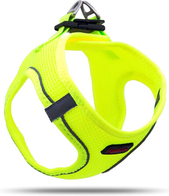 Tre Ponti Liberta Hondentuig Mesh Zwart&Reflectie - Hondenharnas - 30-40 Cm Tot 5 Kg - Hondentuig - Pets Place