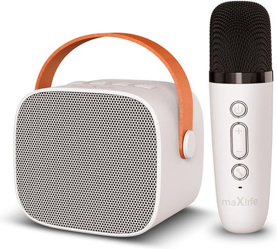 Maxlife MXKS-100 Set karaoké Bluetooth – Microphone et haut-parleur sans fil  pour les