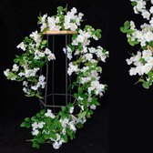 Guirlande de fleurs de Luxe - Fleurs de cerisier - Fleurs Witte - Grand brin de fleurs élégant - Pour intérieur, panier de vélo ou guidon - 180 cm de Fleurs Wit - Fleurs artificielles en plastique - Branche de guirlande de vélo