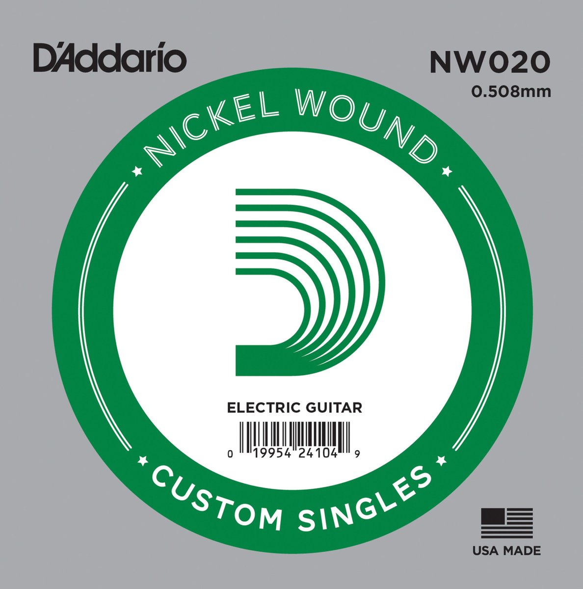D'Addario NW020 nikkel omwonden enkele snaar - Enkele snaar voor gitaar