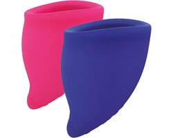 Fun Factory - Fun Cup Explore Kit Menstrual Cup Pink & Ultramarine Menstruatiecup