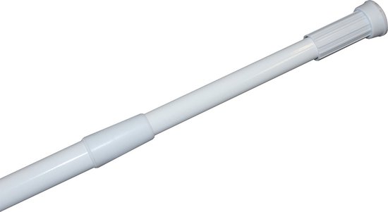 Rideau de douche avec anneaux - vert foncé - polyester - 180 x 200 cm - avec tringle de suspension extensible 70-120 cm