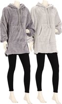 Apollo Huggle hoodie dames multi grey grijs - oversized hoodie