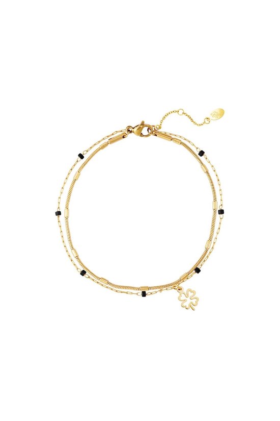 bracelet - armband - dubbel - luxe - elegant - kerst - valentijn - moederdag - kleur goud - gift - cadeau