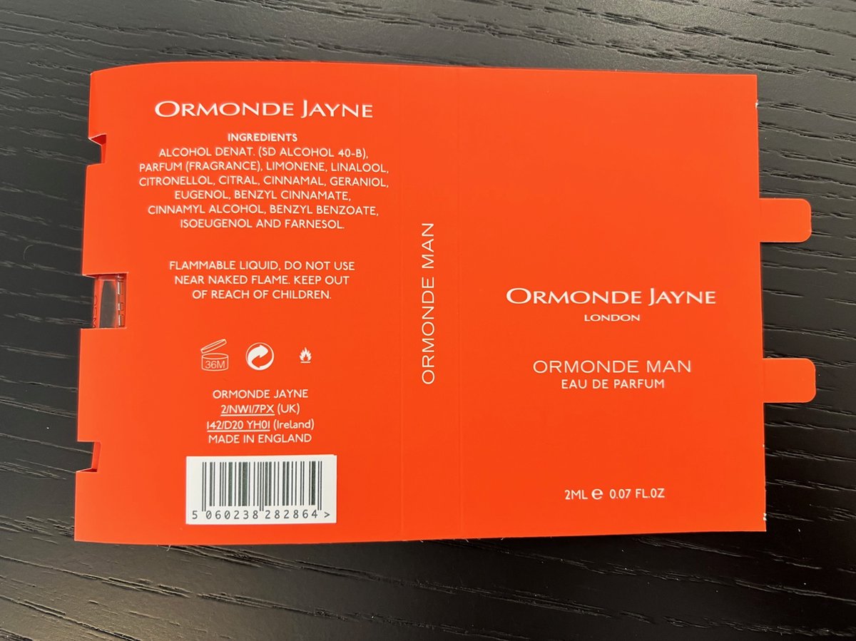 Ormonde Jayne - ORMONDE MAN - 2ml EDP Original Sample