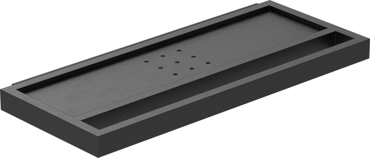 psmlighting Cascade Zeephouder met handdoekrek | B330xH20xD137mm | Aluminium;Inox | Zwart