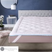 Nice Dreams - Anti Bacterieel Hotel Topper - Oplegmatras - Matrasbeschermer - Zachte Topper - Eenpersoons - 90x200 cm - Wasbaar