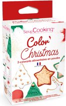 ScrapCooking Kerstpoeder Voedingskleurstoffen 3x5g