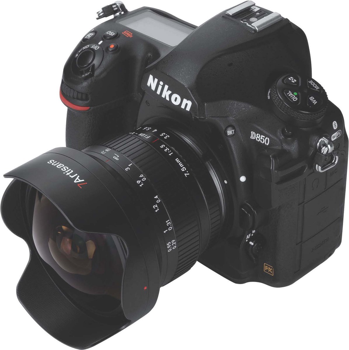 7artisans - Cameralens - 7.5mm F3.5 Nikon F-vatting, zwart