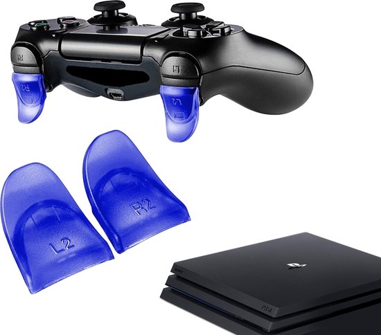 Gadgetpoint - Controller Triggers voor PS4, PlayStation 4 - Trigger Stops Buttons - R2 - L2 - Performance Gaming Accessoires - Blauw