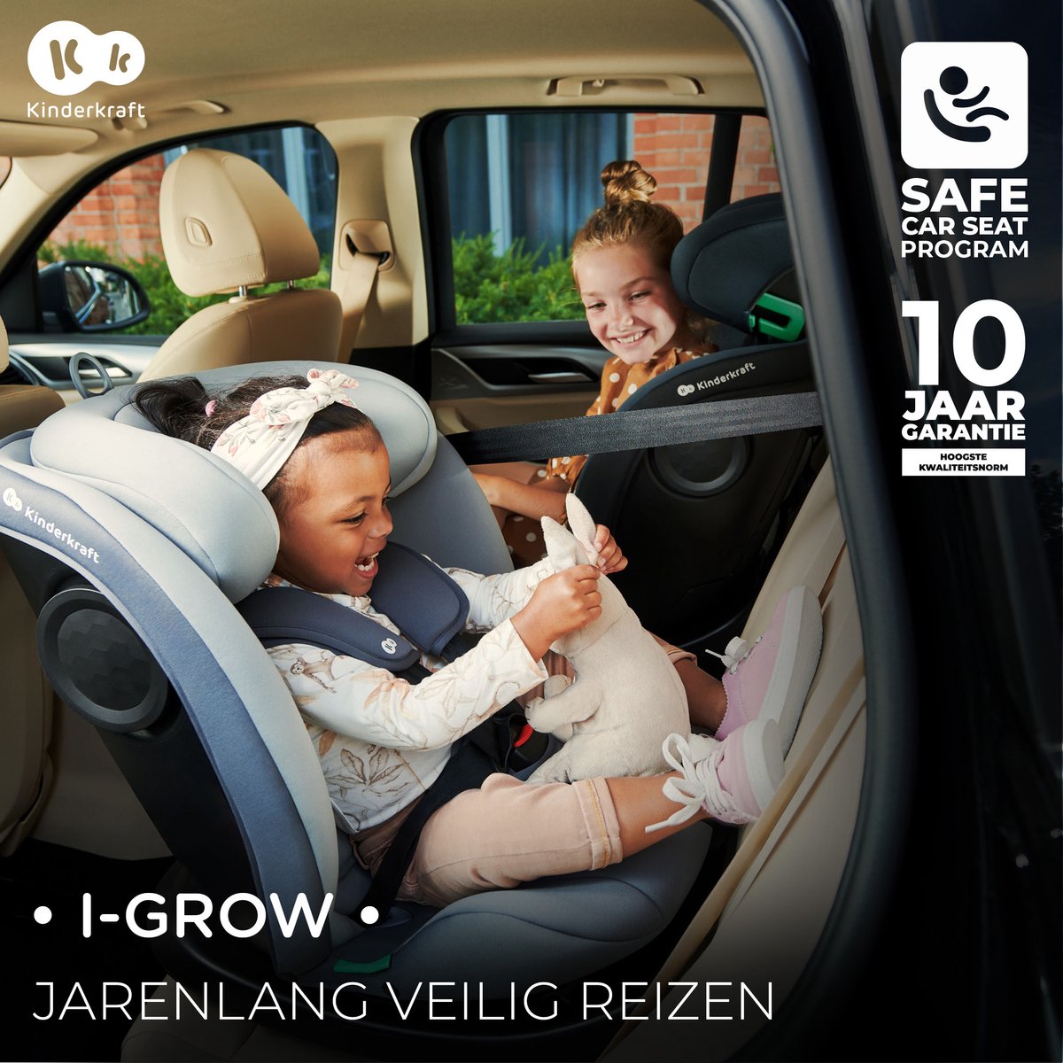Kinderkraft I-GROW: Roterende Autostoel 40-150 cm met Isofix thumbnail 3