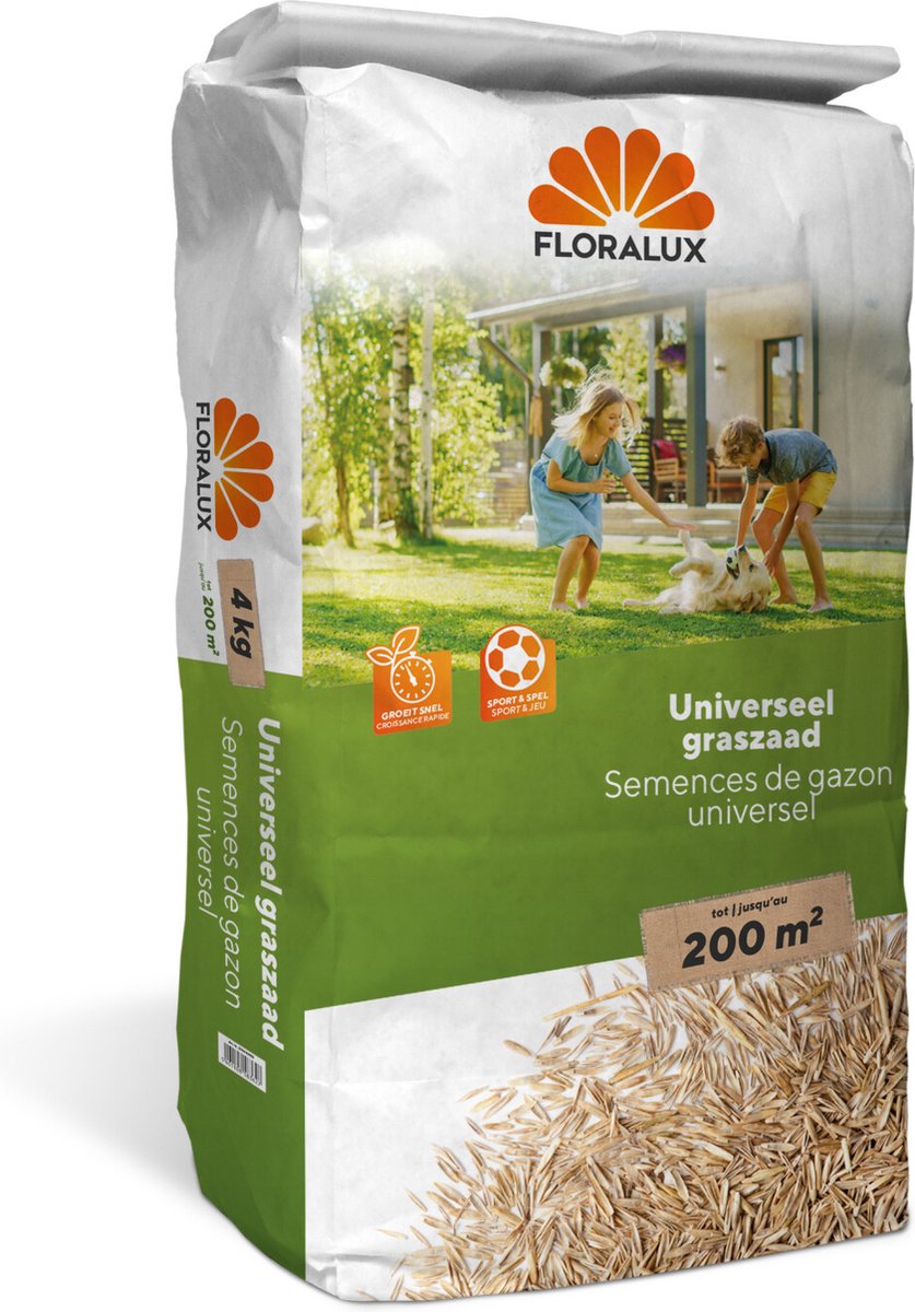 Floralux Universeel Graszaad - 4 kg - 200 m²