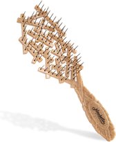 Ninabella Organische Ontklit Haarborstel voor Vrouwen, Mannen & Kinderen - Trekt niet aan het Haar - Stijlende Borstel voor Krullend Haar of Steil & Nat - Unieke Nest Haarborstel