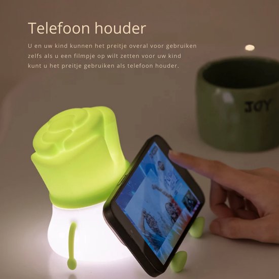 Nachtlampje Baby - Preitje - LED - USB Oplaadbaar - Nachtlampje babykamer - Nachtlampje kinderen - babykamer nachtlampjes - Dimbaar - Nachtlampjes - 3 standen - cadeau van Goodston — afbeelding 4