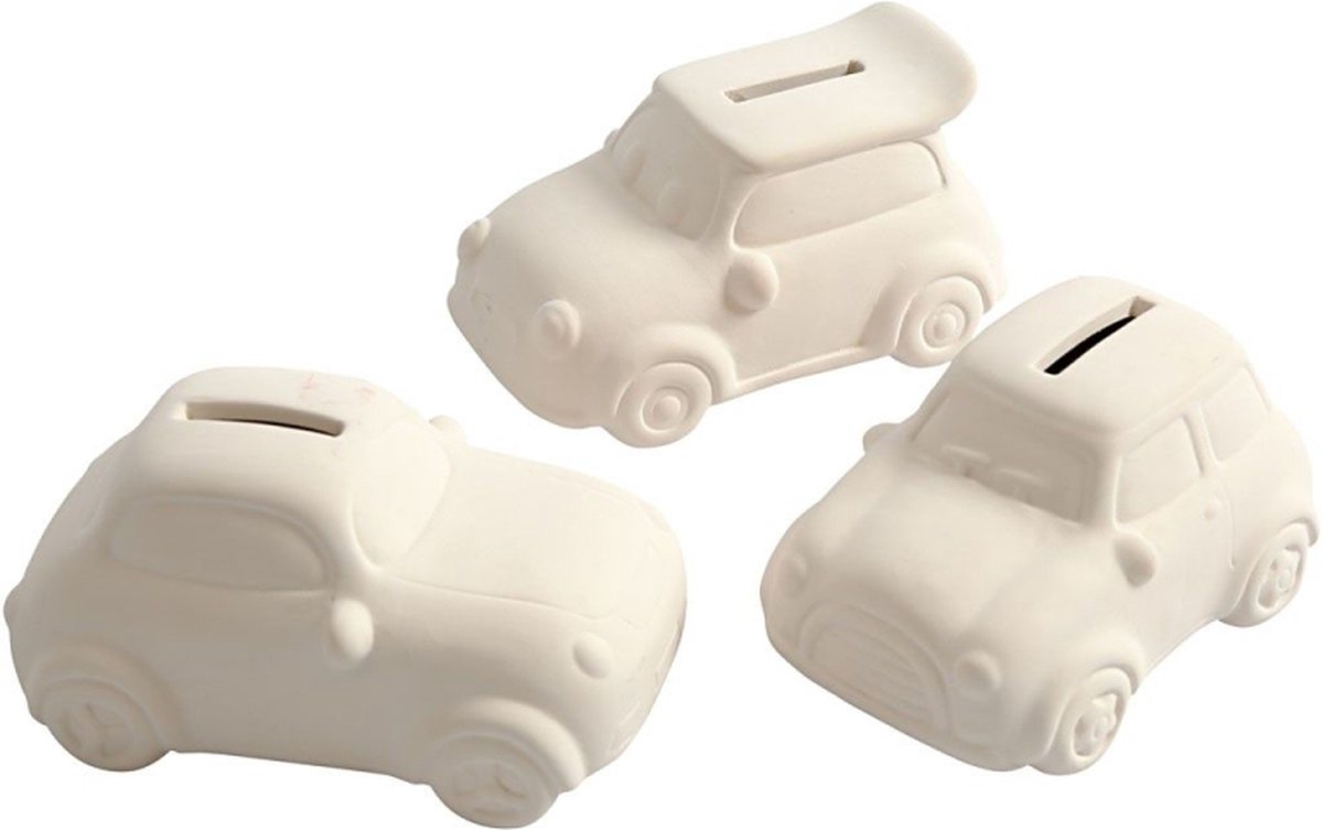 Creativ Company Terracotta Spaarpot Auto 5,5x12,5 cm 12 stuks