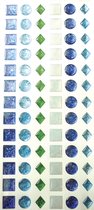 GC Epoxy Stickers 12 mm Blauw 78 stuks