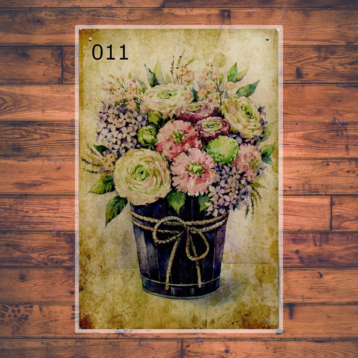 wandbordje Bloemen Boeket