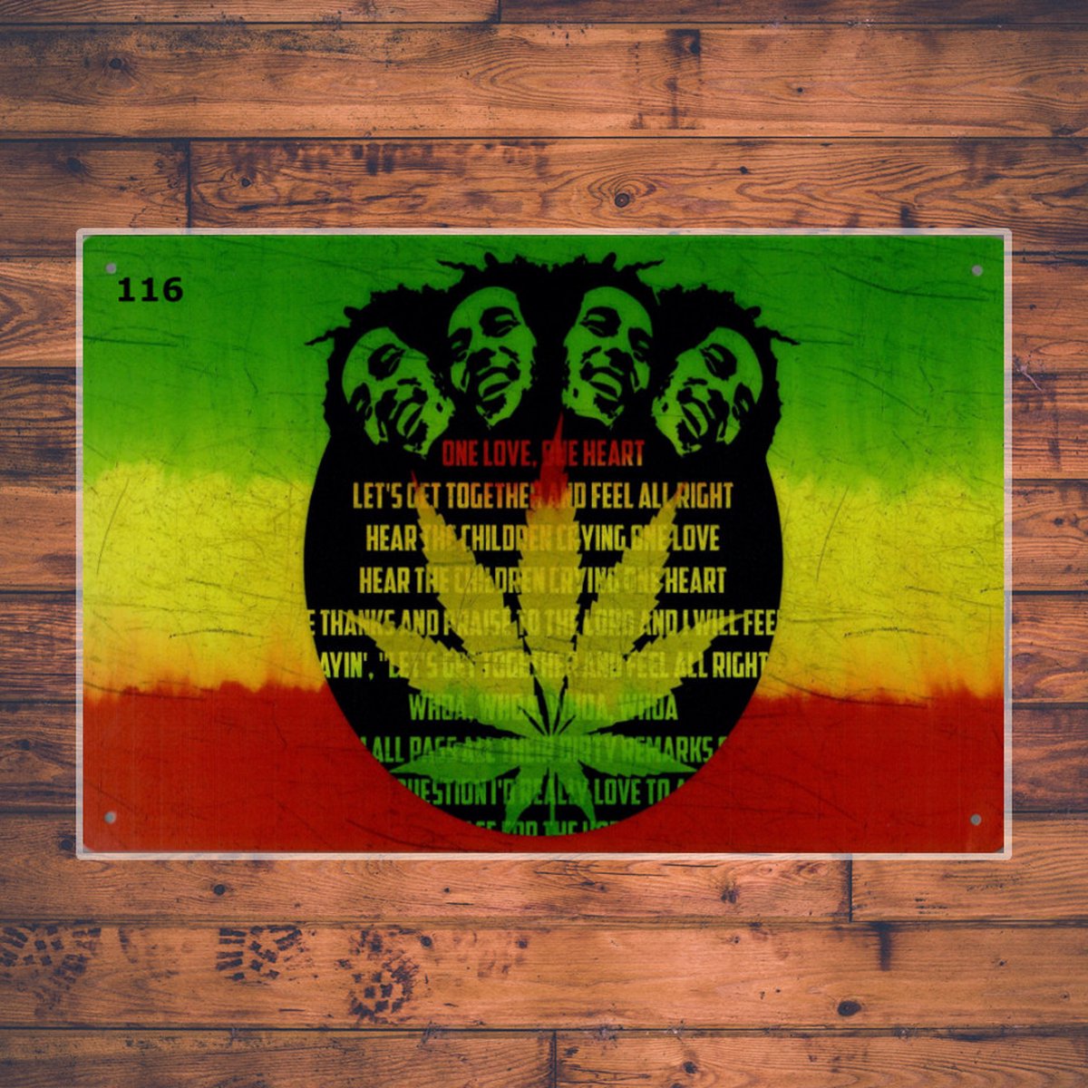 Wandbordje Bob Marly