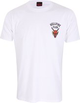 T-Shirt met Korte Mouwen Stranger Things Helfire Club Wit Uniseks - S