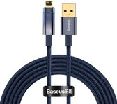 Baseus Explorer Series USB naar Lightning Kabel 2.4A Blauw 2 Meter