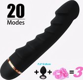 Vibrator, Zachte Siliconen Dildo, Realistische Penis Sterke Motor 20 frequenties, G-Spot, Clitorale Stimulator, Vrouwelijke Masturbator, Volwassen, Seks speeltjes