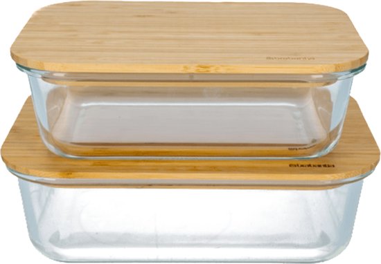 Boîte rectangle en verre avec couvercle 24 x 18 cm transparent Cook & go