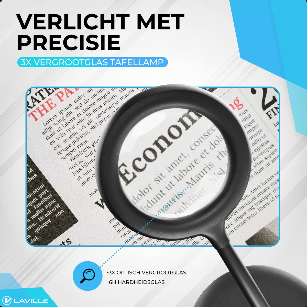 Vergrootglas - Leesloep - Vergrootblad - Vergroot 3x - Blad Voor Paginavergroting A4 Formaat Paneel Extra Groot Van Volledige Pagina Leesvergroter Loep Handig Tijdens Lezen