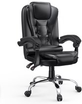 Chaise de bureau ergonomique - Chaise de bureau BIGZZIA - Réglable en hauteur - Pivotante Rembourrage double épaisseur - Zwart