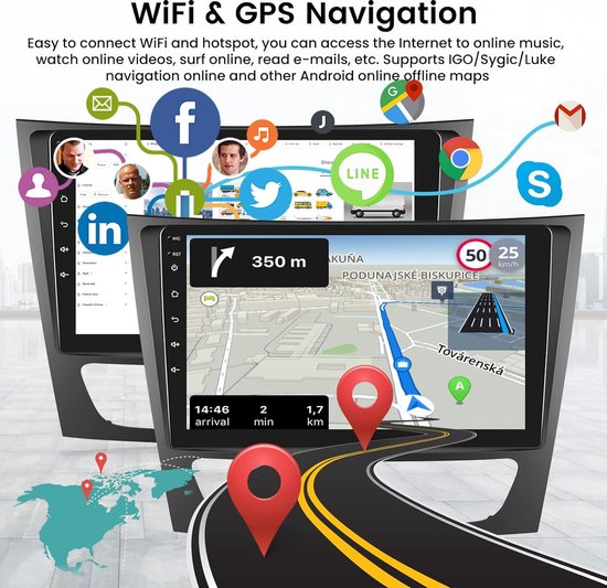 Autoradio 1 DIN 7" Avec CarPlay/Android Auto Sans Fil - Écran Tactile, Miroir écran