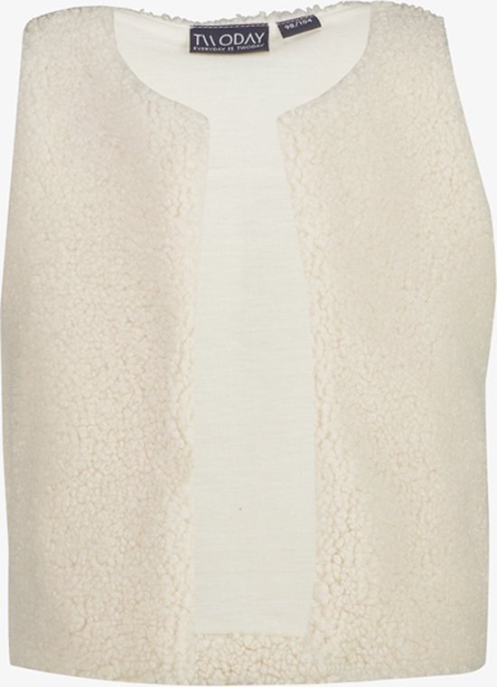 Foto: Twoday meisjes teddy gilet creme wit maat 92