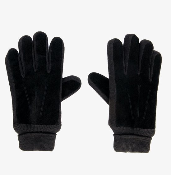 Heren handschoenen zwart leer