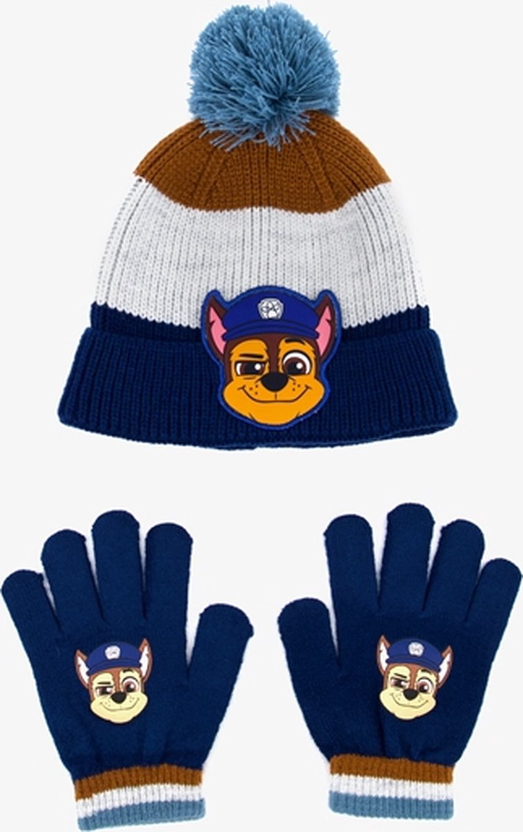 PawPatrol Enfant Garçon Ensemble Bonnet Chapeau Hiver Écharpe Gants Tricot