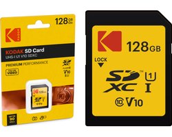 KODAK 128GB SD PREMIUM PERFORMANCE Class 10 UHS-I U1 V10