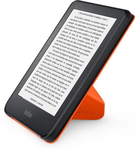 Kobo Clara 2E Hoes voor eReader - SleepCover - Oranje - Ingebouwde standaard - Slaapfunctie van Kobo — afbeelding 4
