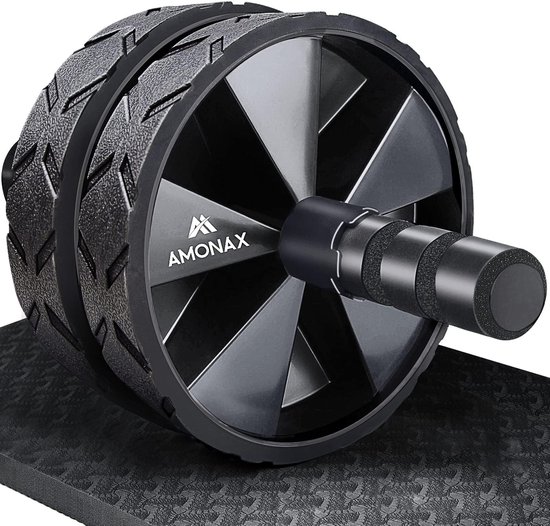 EnterSports Buikroller, 6-in-1 buiktrainer met fitnessband, push-ups